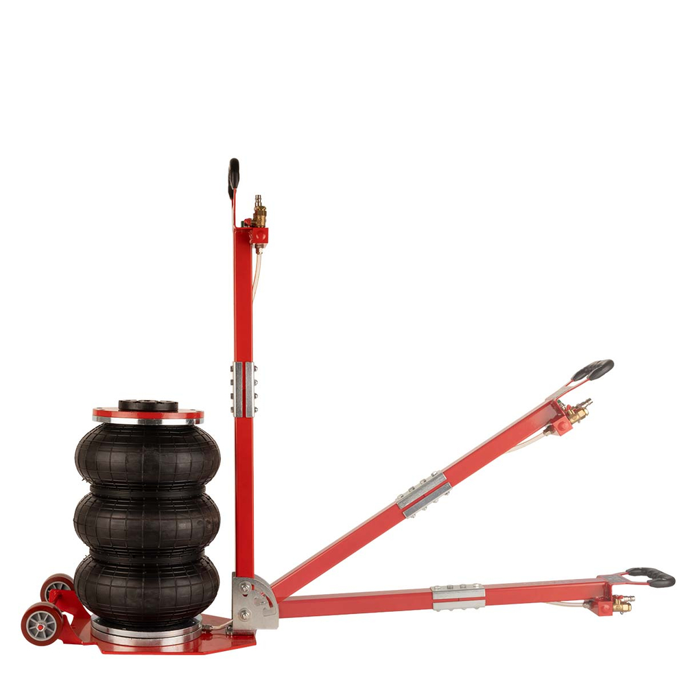 WDK-81813 Домкрат пневматический подкатной 3т, 135-435 мм, с регулировкой угла наклона рукояти