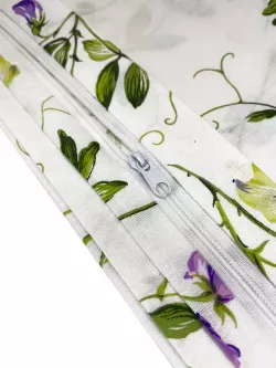 Наволочка комплект 2шт перкаль Сказка "Душистый горошек" 45х45 см на молнии