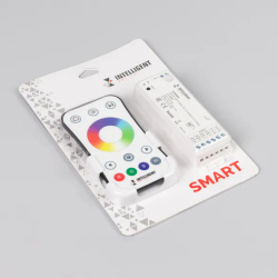INTELLIGENT ARLIGHT Диммер SMART-SET-PWM-104-52-RGBW-SUF White (12-24V, 4x4A, ПДУ RING 10кн, 2.4G) (IARL, Контроллер) 036187