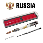 Ручка патрон "RUSSIA" с гербом РФ