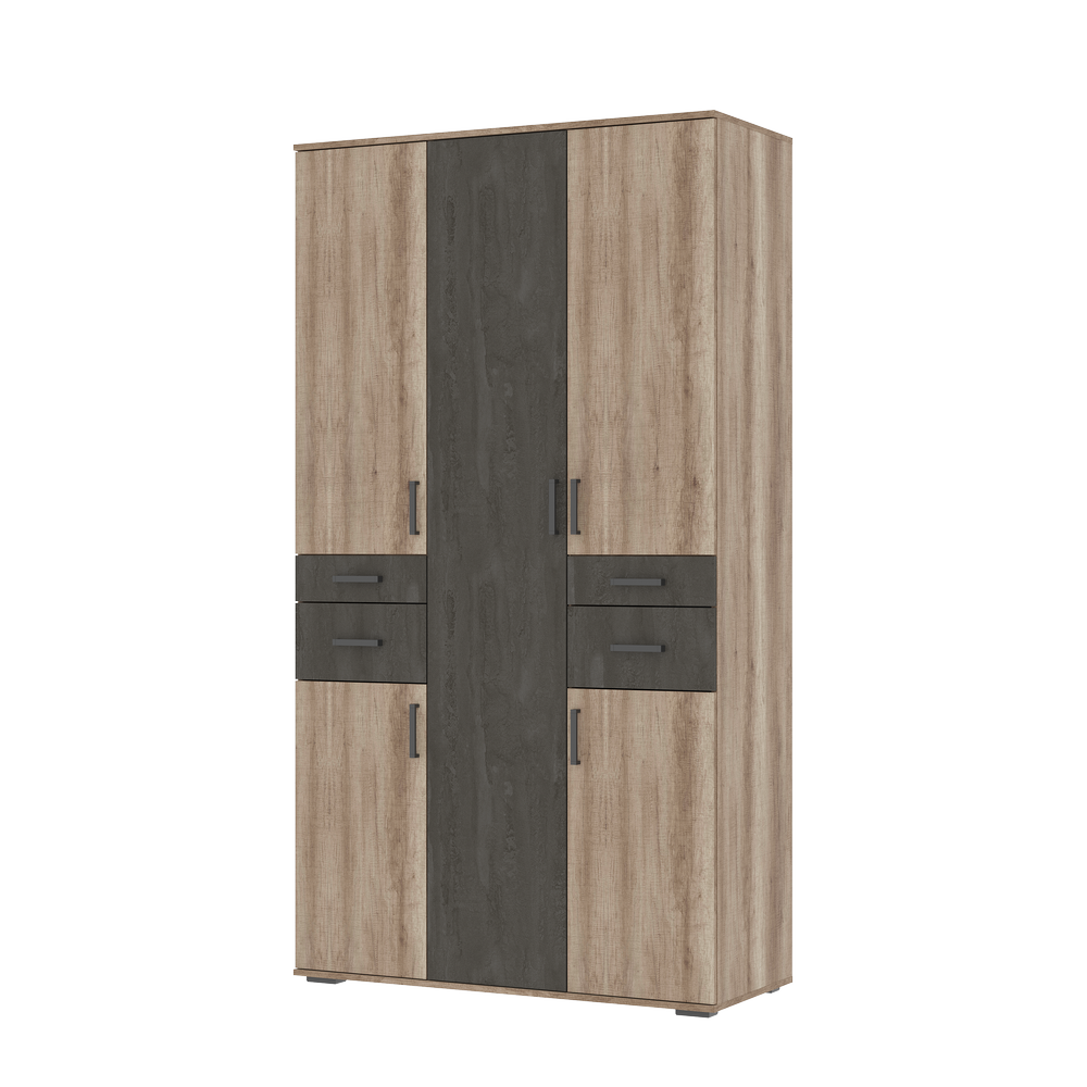 НЕЛЬСОН-2 Шкаф 3-х дверный Дуб каньон/Железный камень