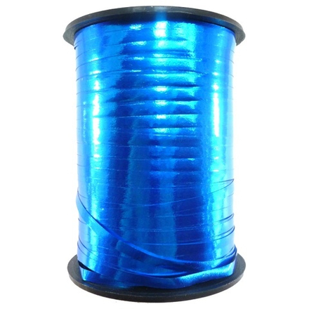 Лента для шаров металлик Синяя, 230 м #M0593