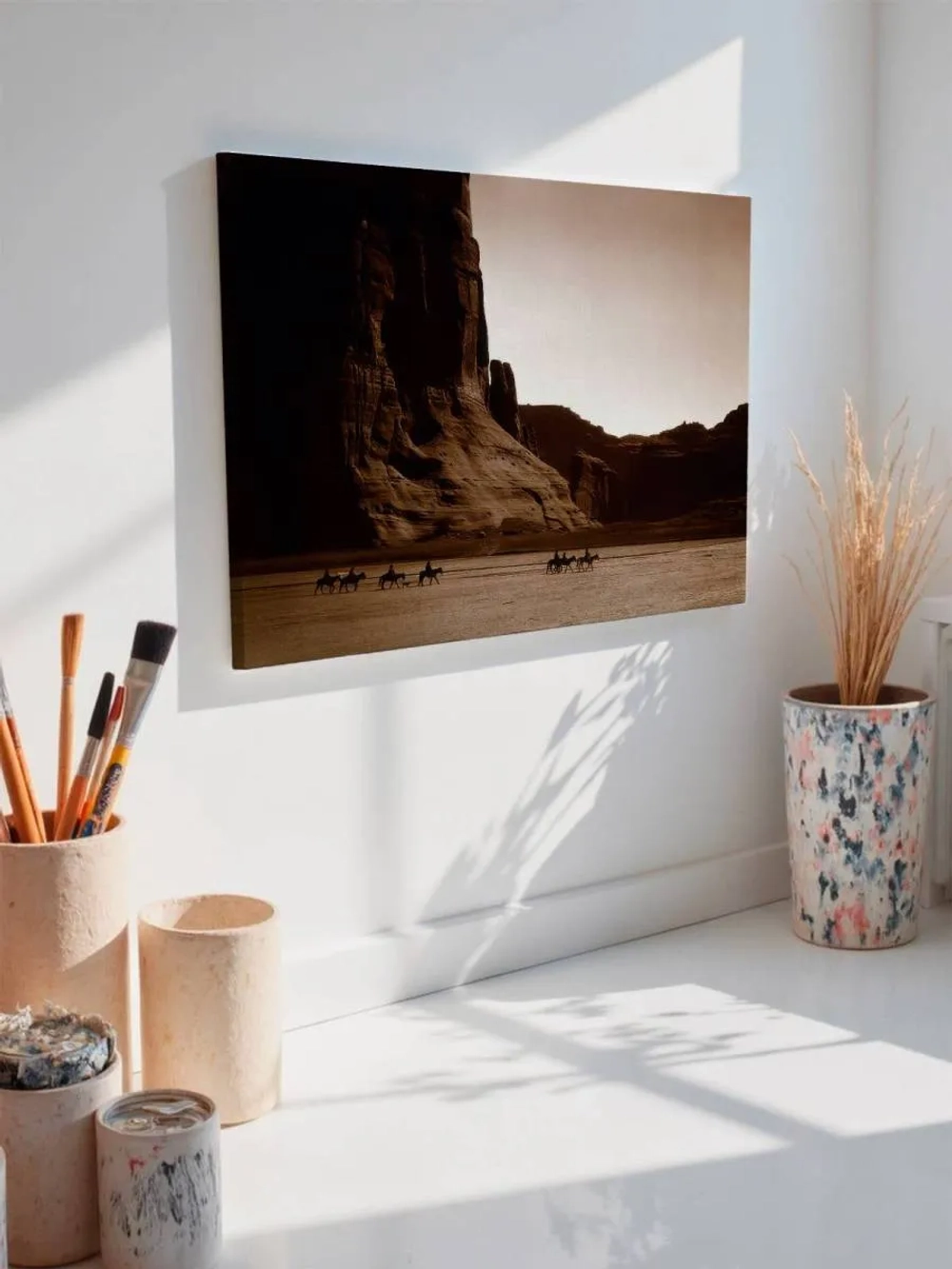 Картина на стену 40 X 50 Всадники на конях в каньоне