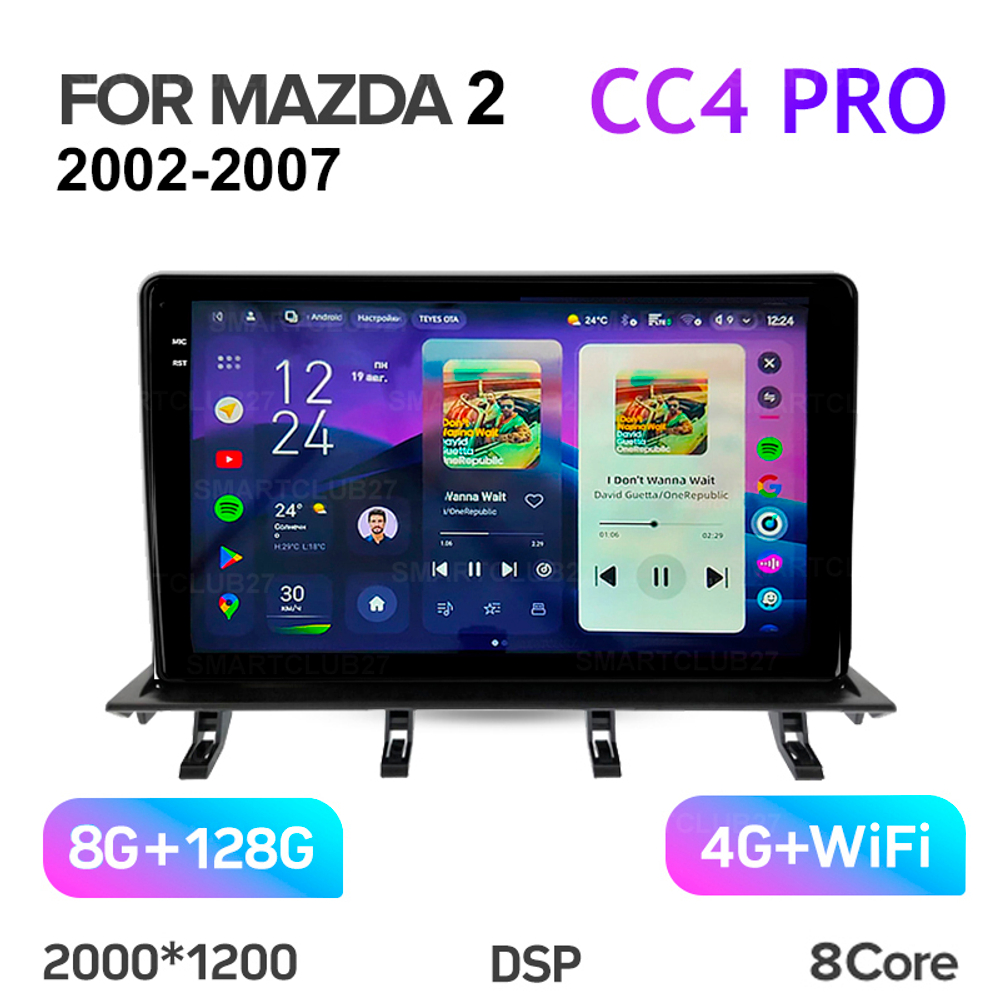 Teyes CC4 Pro 10,2" для Mazda 2, Demio 2002-2007