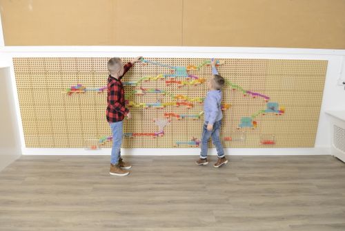 STEM Трек с мячом (кинетический), набор 120 элементов.