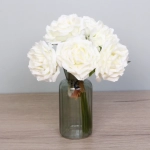 Цветы искусственные «Нежная роза» букет 6шт 24см белые