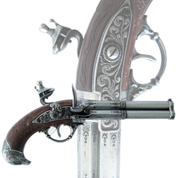Denix Пистоль 3-х ствольный, системы Флинтлок, Франция 18 в.