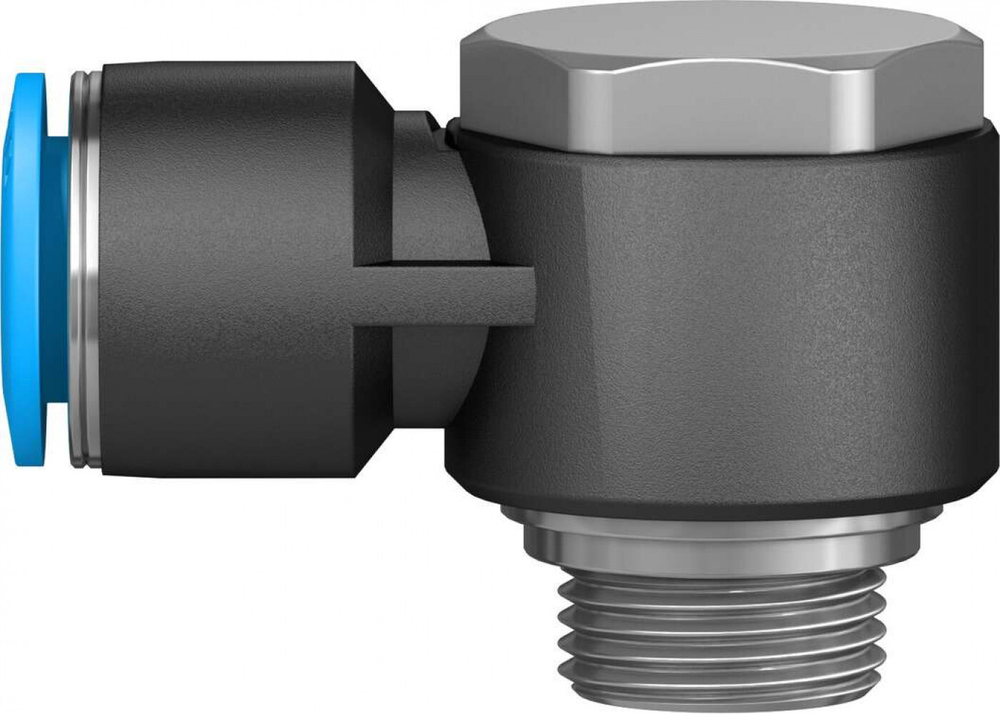QSLV-G3/8-12 Угловой штуцер с цанговым зажимом и резьбой
