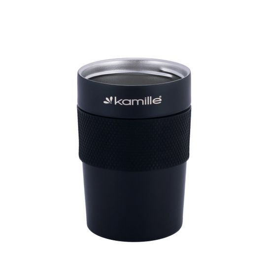 Термокружка 360 мл. из нержавеющей стали Kamille KM 2049 с TPR вставкой