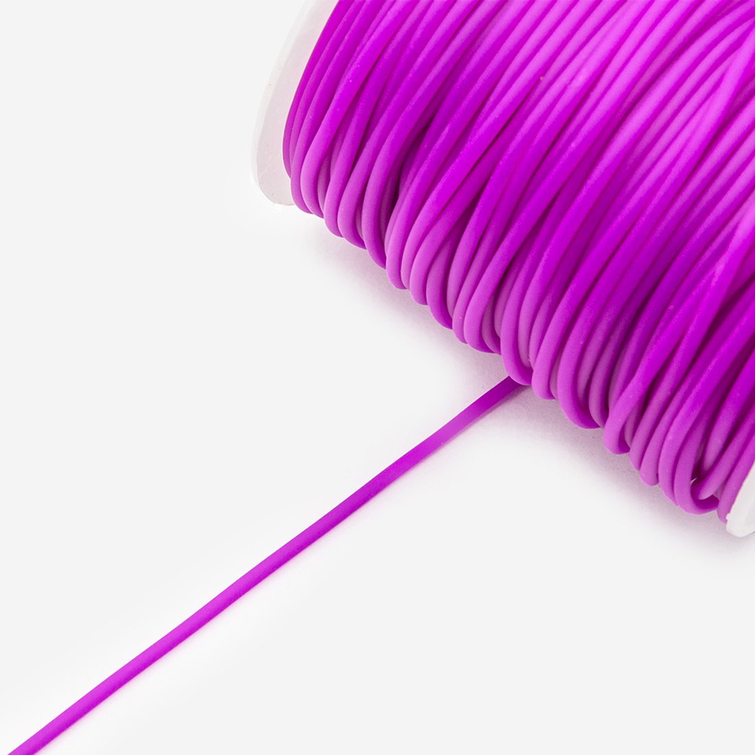 Шнур полый, 1,5мм, оттенок "Фуксия", каучук