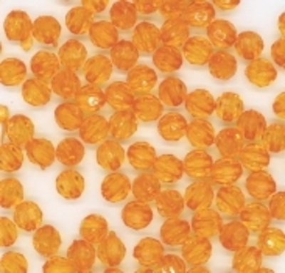 Бусины круглые гранёные пришивные акрил, Ø 6 мм, 50 гр