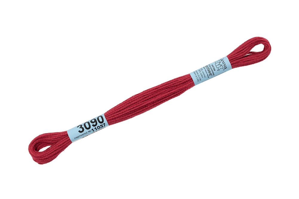 Мулине "Gamma", 100% хлопок , 8 м, №3090