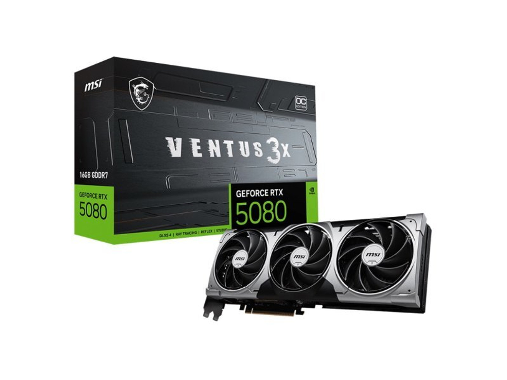 Видеокарта MSI Nvidia GeForce RTX 5080 VENTUS [RTX 5080 16G VENTUS 3X OC]