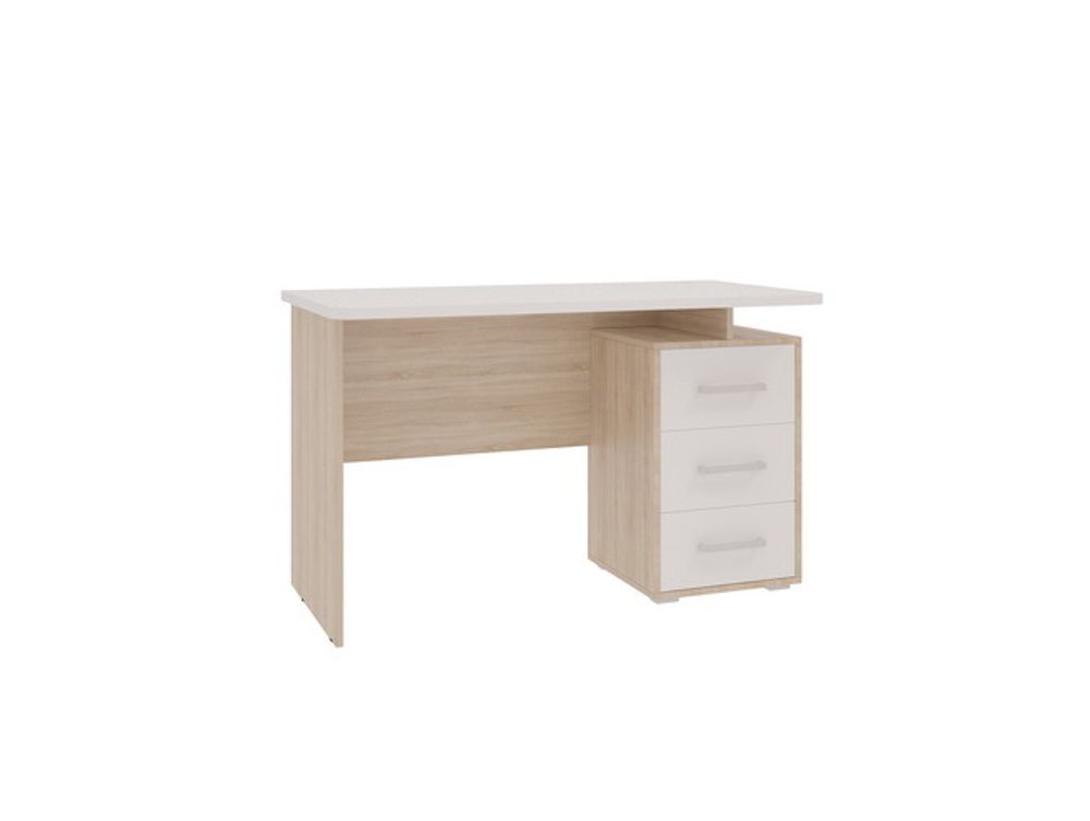 Стол компьютерный «Лайт-2» 1200 с надстройкой (дуб сонома/белый), ЛДСП 16 мм, Мебельсон