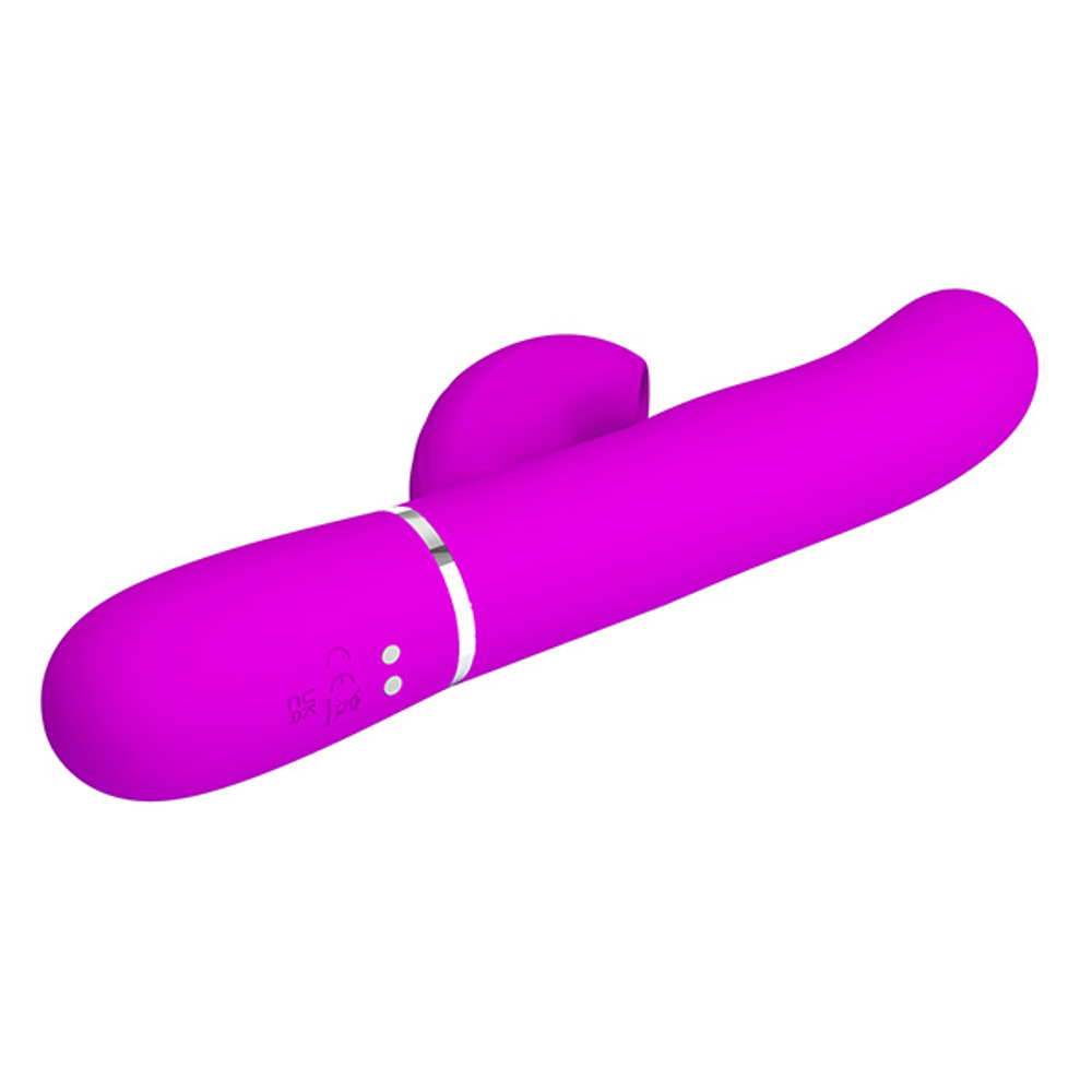 Лиловый вибратор-кролик 22,8см с пульсацией Pretty Love Perdita BW-500015