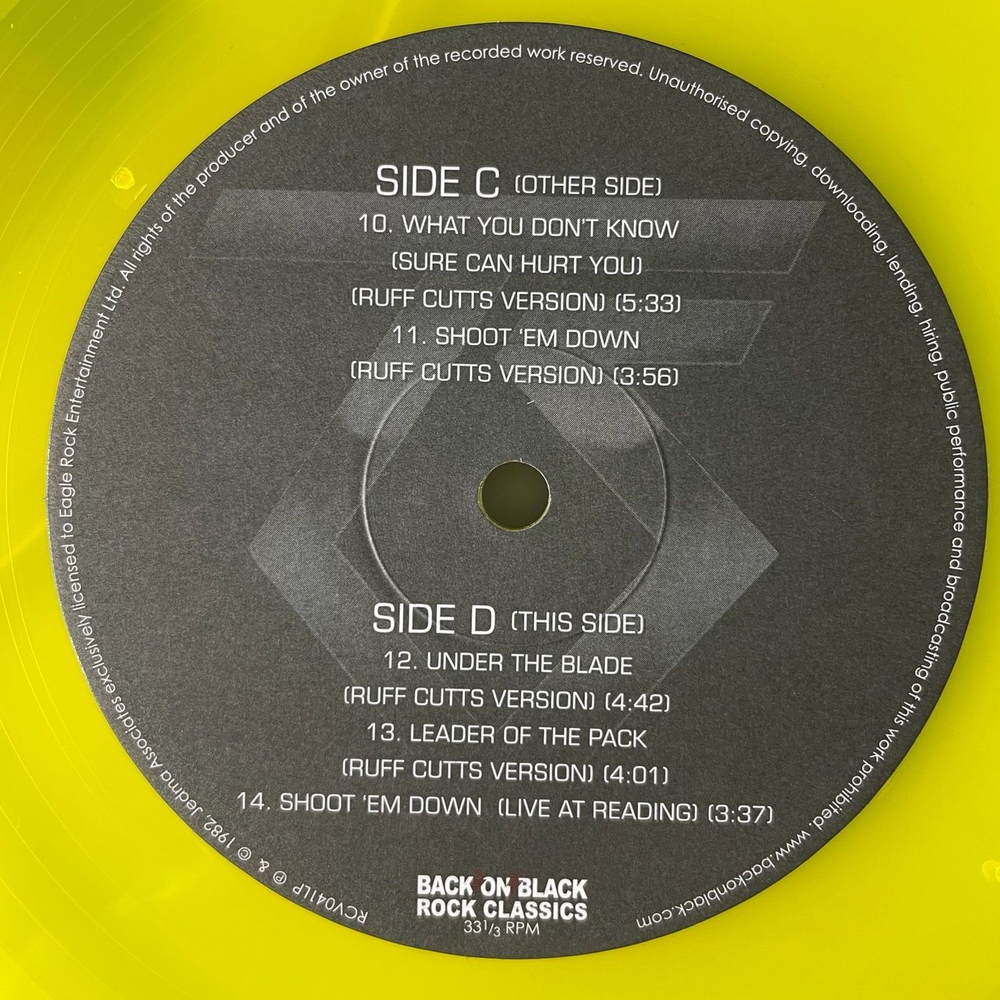 Винтажная виниловая пластинка LP Twisted Sister Under The Blade (UK 2011) (Yellow Vinyl)