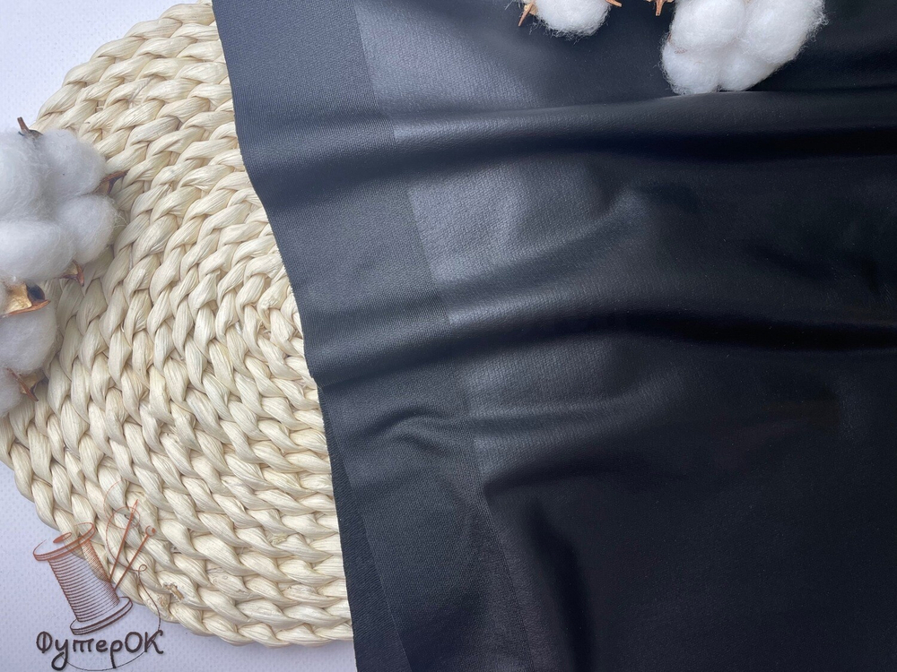 Футер 2-н петля с напылением кожа ЧЕРНЫЙ