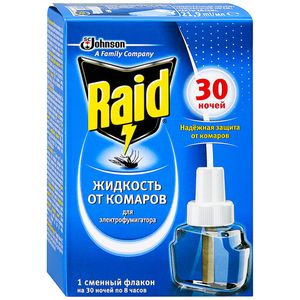 РЕПЕЛ RAID ЖИДКОСТЬ ОТ КОМАРОВ 30НОЧЕЙ 35МЛ