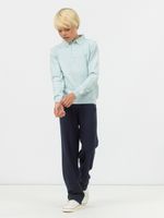 Поло для мальчика с длинным рукавом AT724 голубой