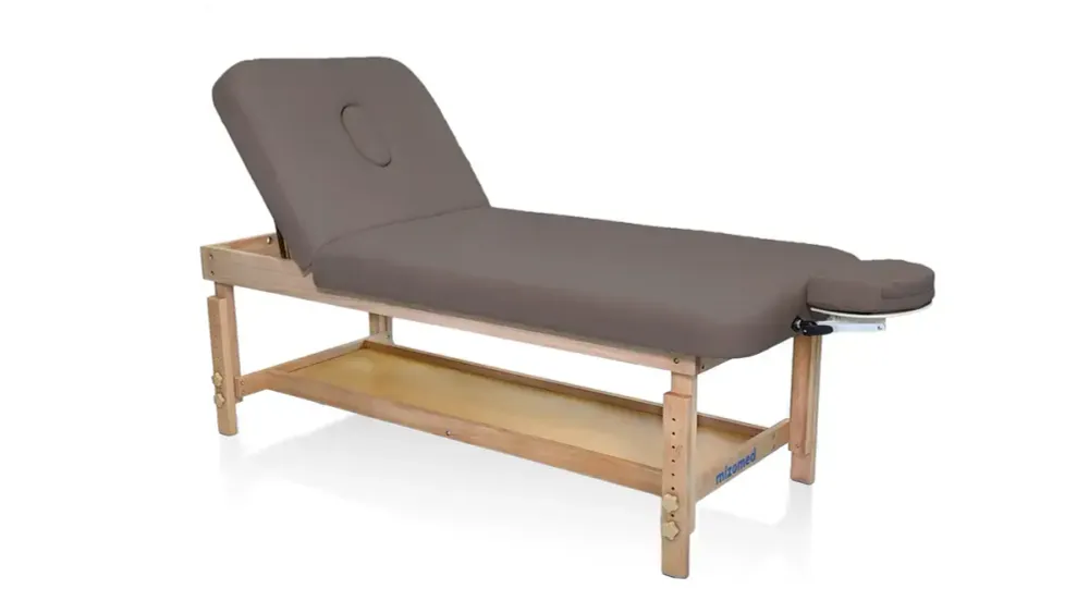 Массажный стол Mizomed Stationary Pro 2, стационарный (бежевый, коричневый)