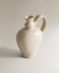 Zara Home ёмкость для масла из каменной керамики, цвет бежевый, 16 см