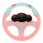 Руль музыкальный 16см, розовый, коробка 1026-19