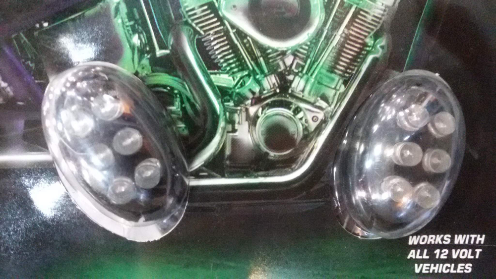 Подсветка ElectroPods L.E.D черно-синяя круглая