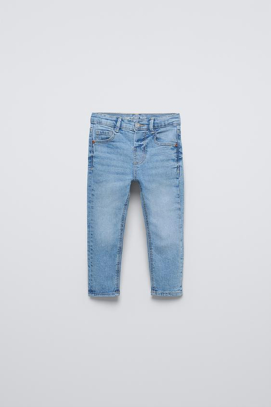ZARA БАЗОВЫЕ ДЖИНСЫ СКИННИ, ВЫЦВЕТШИЙ СИНИЙ