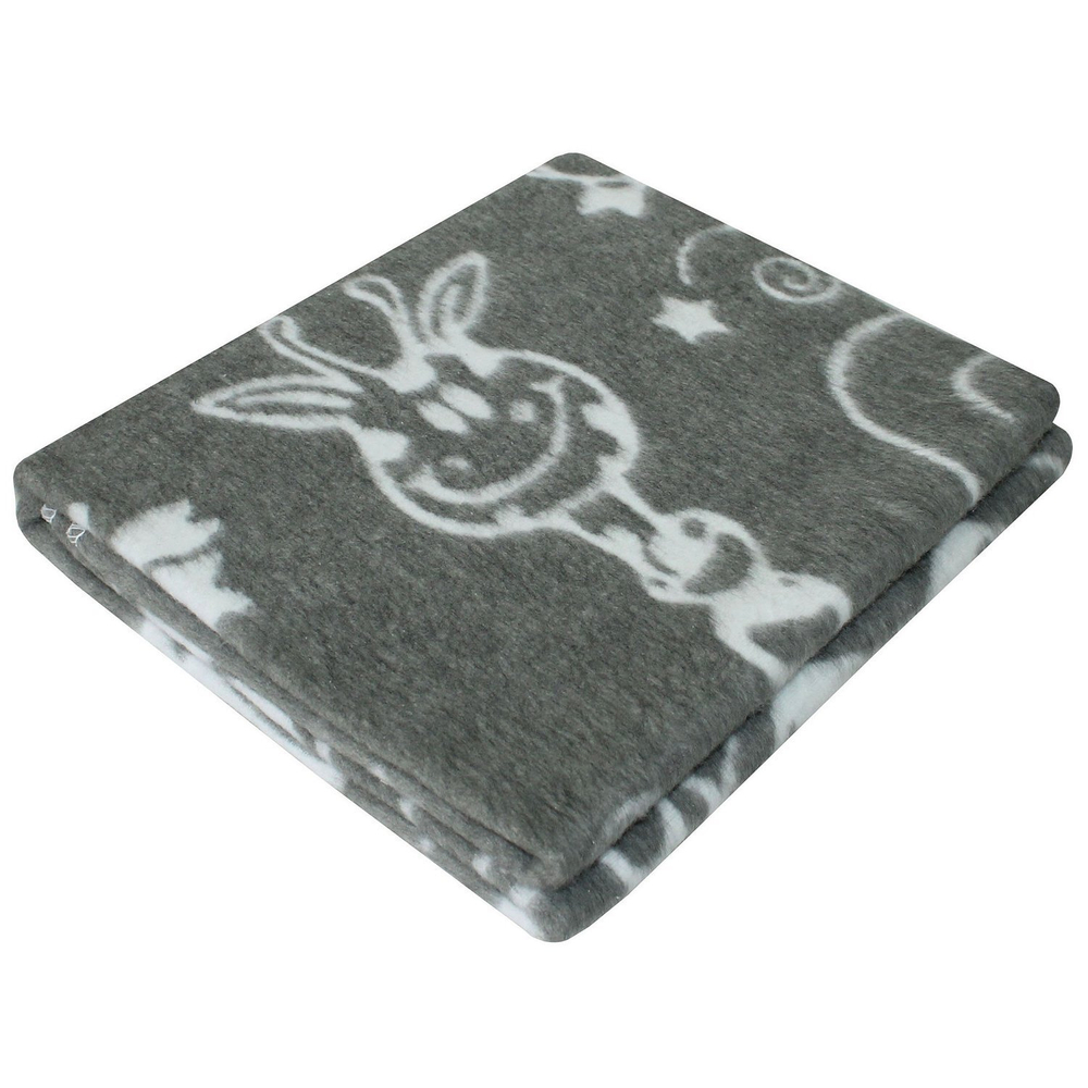 Одеяло х/б байк. детское арт.57-5ЕТОЖ разм.140*100 серый мультяшки