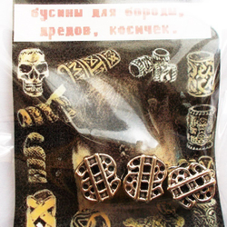 Украшения для бороды, дредов, косичек "Доллар" .