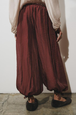 ZARA БРЮКИ-БАГГИ С ЗАВЯЗКАМИ — ZW COLLECTION, ЧЕРЕПИЧНЫЙ