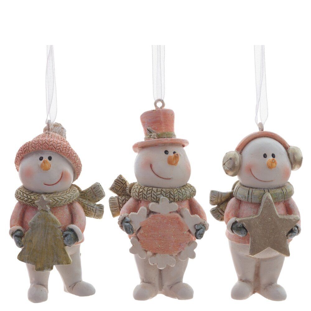 GAEM Изделие декоративное подвесное "Снеговики", L4 W3 H8 см, 3в.