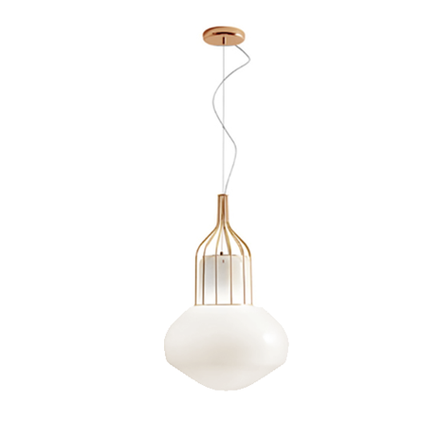 Pendant design lamp  AEROSTAT mini by Fabbian (Bronze)