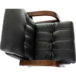 Кресло для посетителей Бюрократ T-9932Walnut, Экокожа, Черная