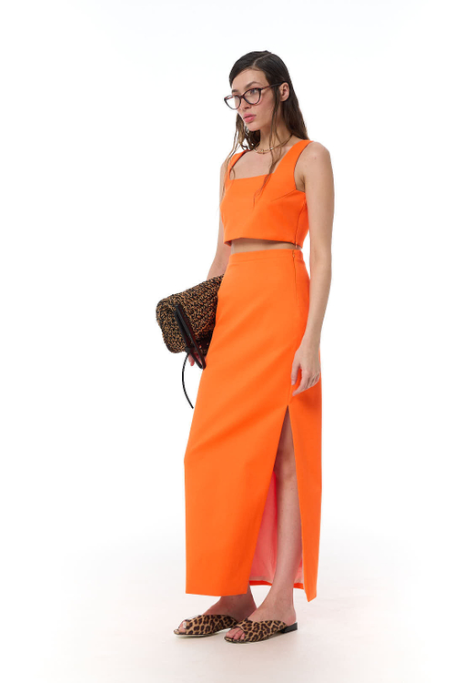 Кроп-топ с квадратным вырезом, черный