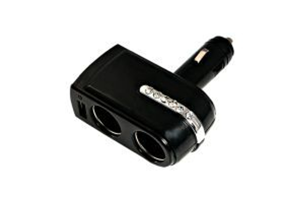Разветвитель автоприкуривателя 2 гнезда 1хUSB (5 V 1000 mA) REXANT