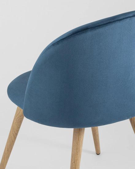 Стул Лион велюр голубой 4 шт