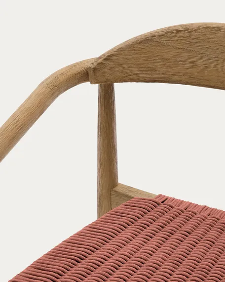 Стул Glynis массив эвкалипта с розовым сиденьем