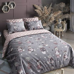 Поплин "Мишки розовые" | ш.150 см | 115 г/м² | хлопок-100%