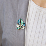 Брошь Shadore Лист резной XZ0863.16 G/G