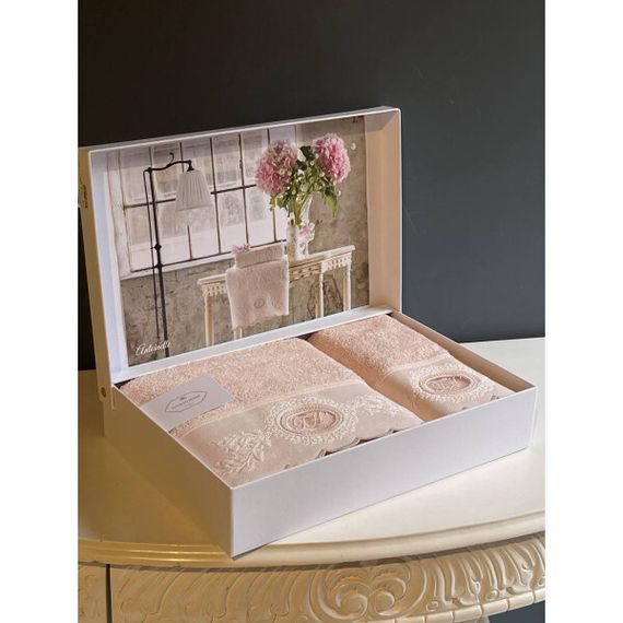 Набор полотенец ANTOINETTE розовый 2 пр. TIVOLYO HOME