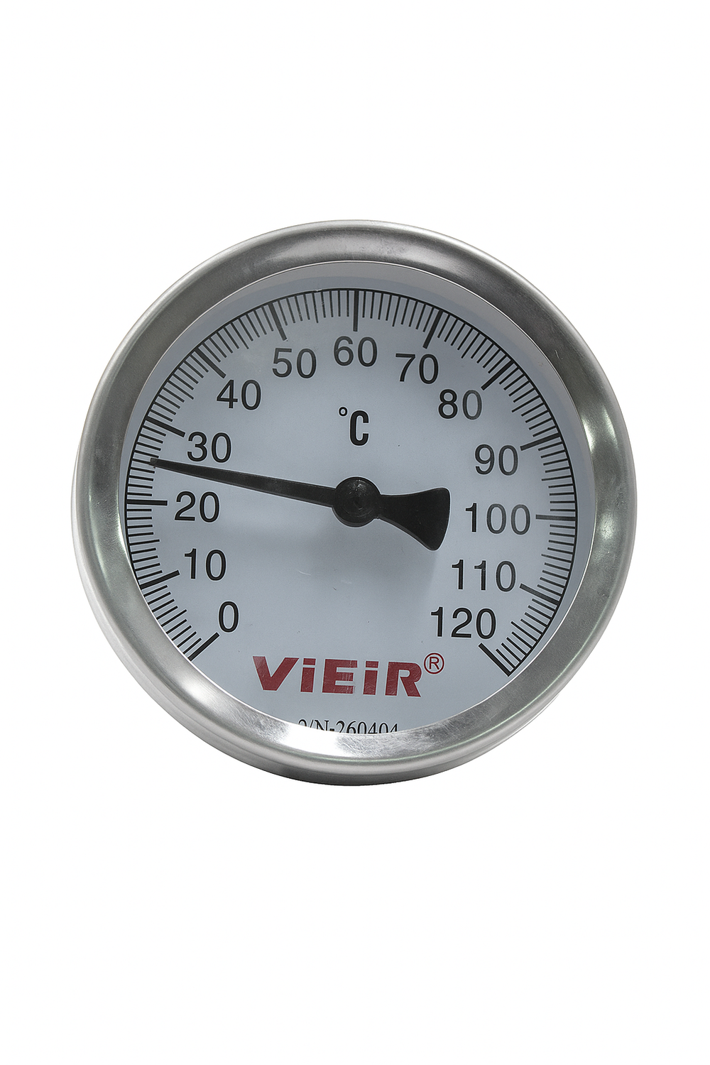 ViEiR Термометр 1/2", горизонтальный 63 мм, 0-120 С° с гильзой 50 мм (YL18)