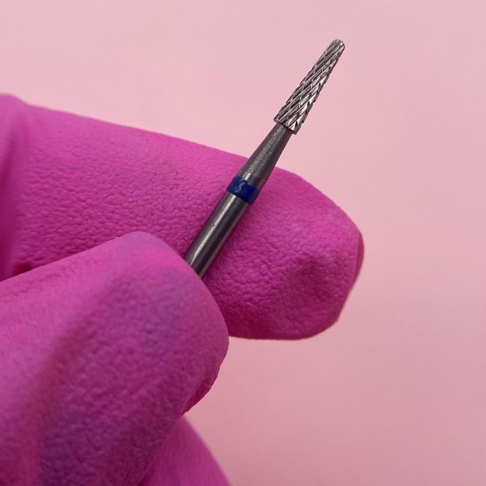 Кристалл Твердосплавная фреза Конус d2,3мм, синяя