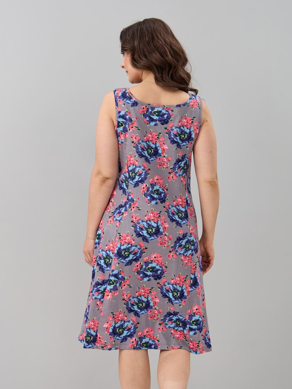 Платье П-012/серый-голубойпион