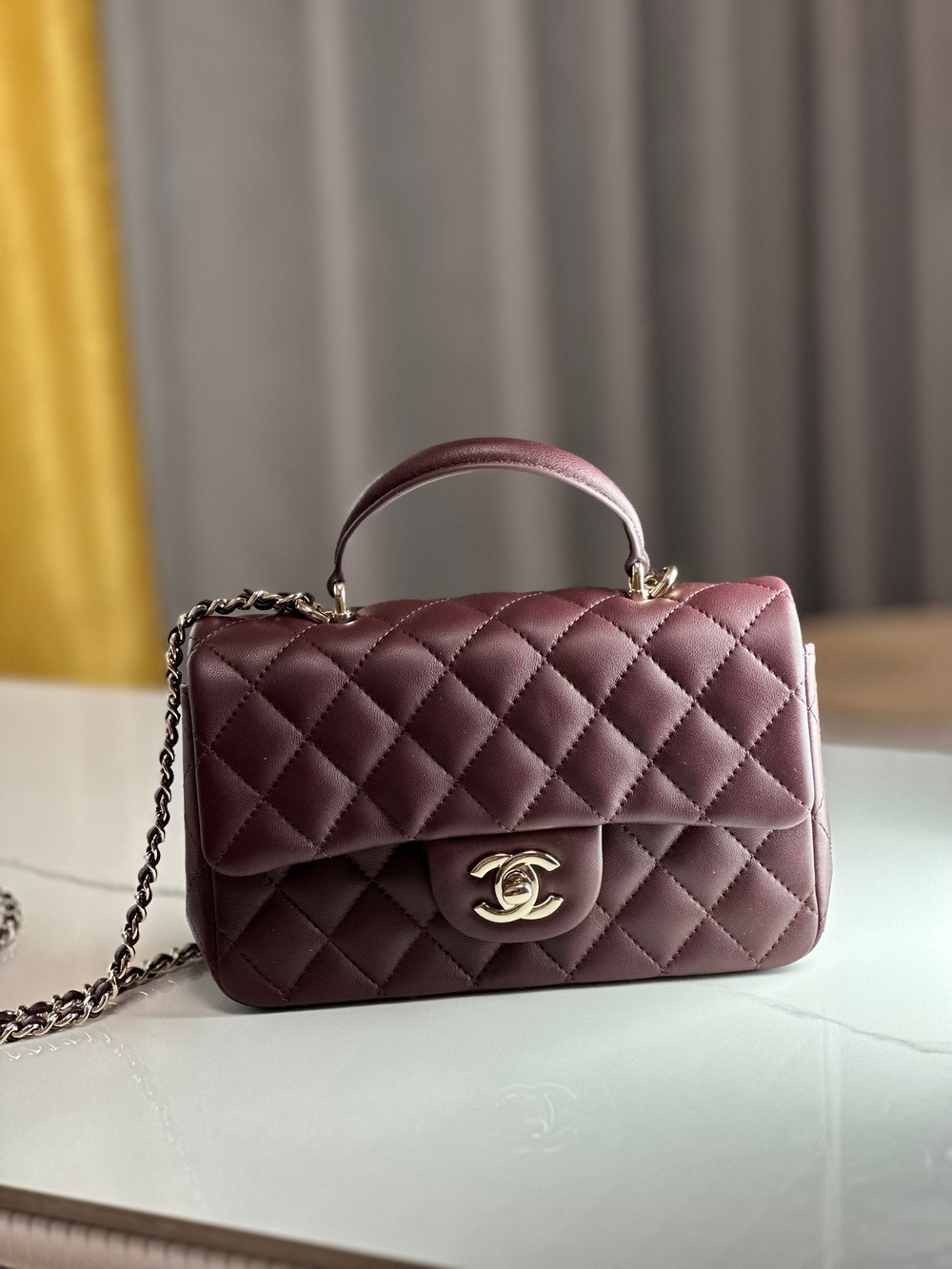 Chanel Mini Flap Bag with Top Handle 20 cm