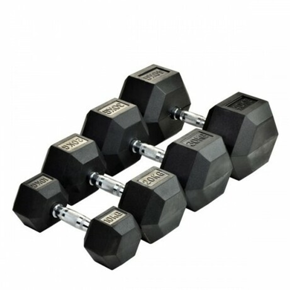 Гантель обрезиненная неразборная 5+5кг