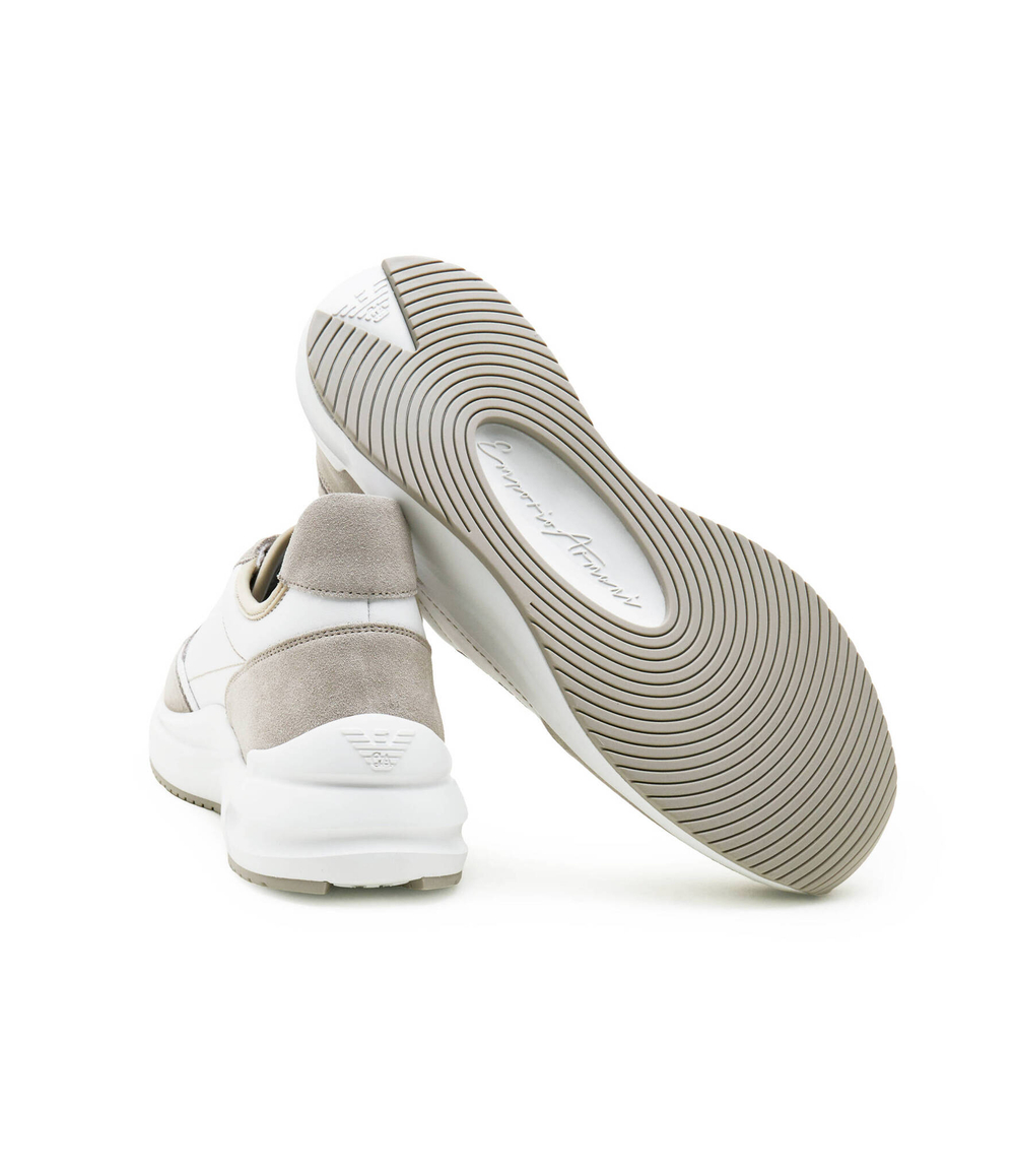 Кожаные кроссовки Emporio Armani - белый(X3X216 XR122)