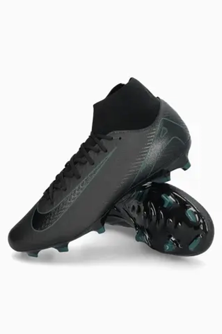 Mercurial superfly vi pro fg soccer cleat - black/black top