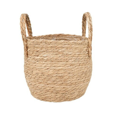 Кашпо плетеное "Кения" круглое с ручками, 4,5л внешний размер Д225 Ш225 В185, натуральный