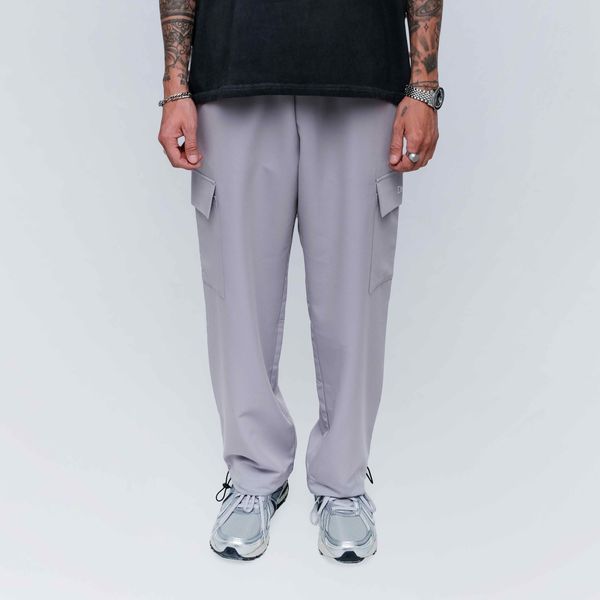 Брюки Cargo Logo серые - фото 2